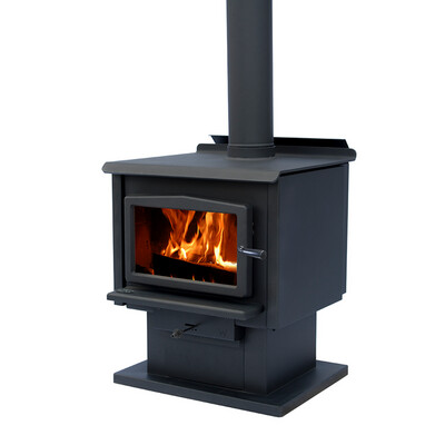 Osburn 1600 - Freestanding radiant wood fire on pedestal with ash pan