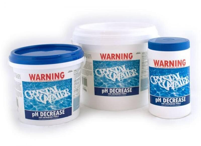 Crystal Water pH DECREASE