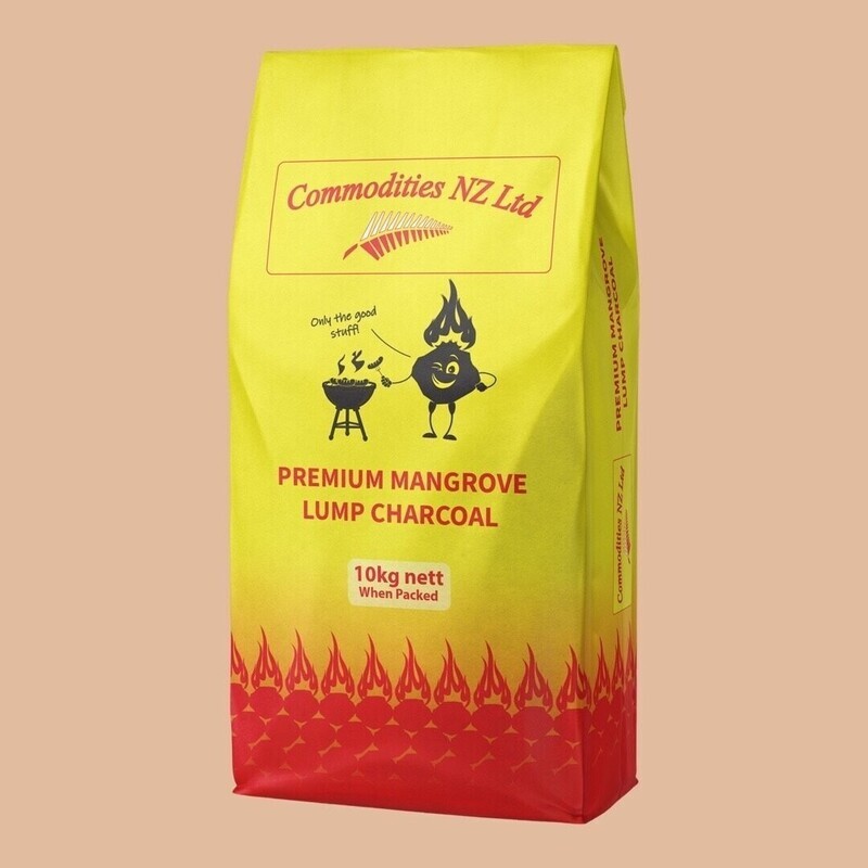 NEW - Commodities NZ Premium Mangrove Lump Charcoal 10kg