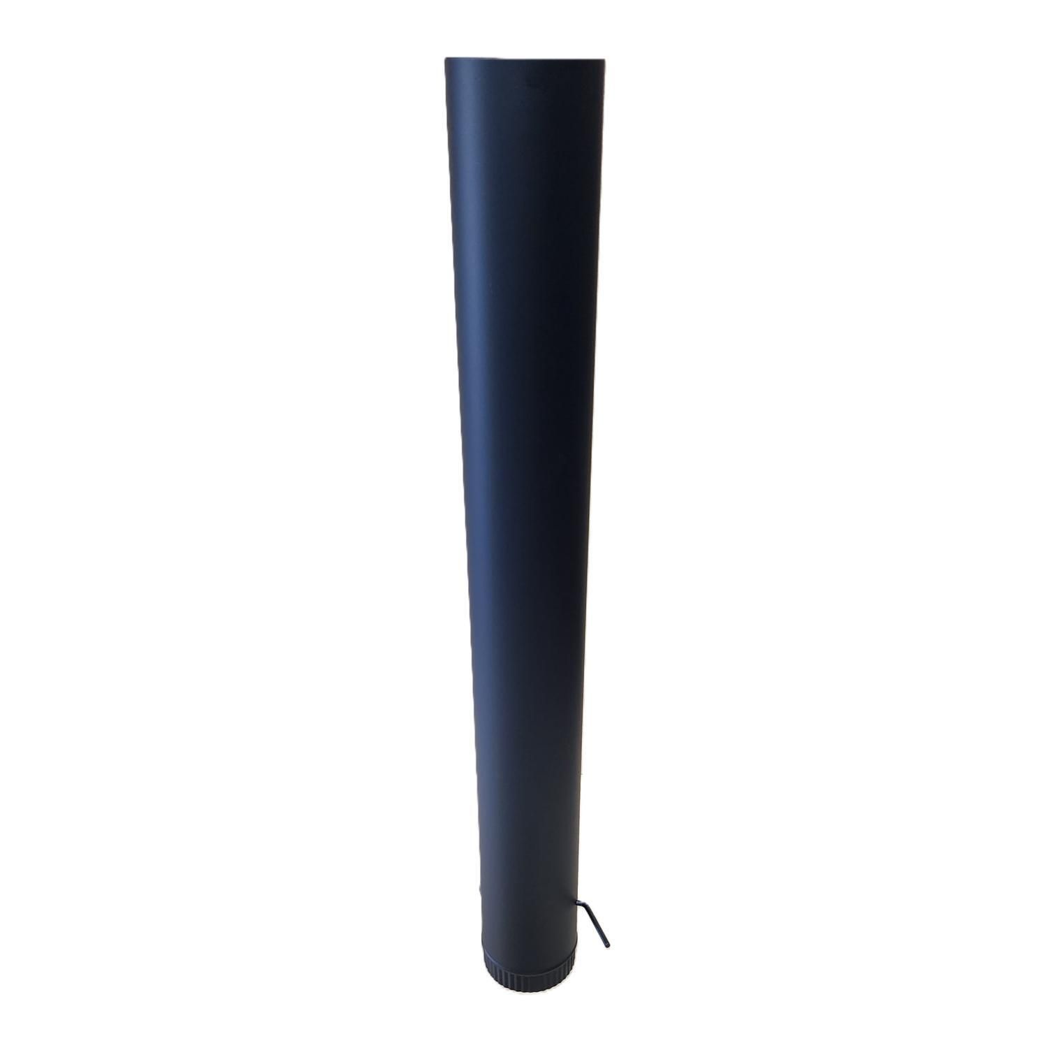 S/S Flue Met Black - 150 x 1200 w/Butterfly Damper (Rural-2ha+) (Choose Colour) S/S Flue Met Black - 150 x 1200 w/Butterfly Damper (Rural-2ha+) (Choose Colour)