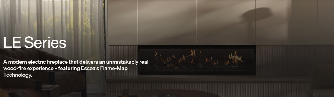 Escea LE800 MK2 Electric Fireplace(includes Heater, Liner and 14mm Trim Kit)