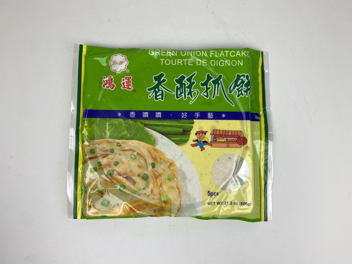 L&W Green onion Flatcake 鸿运香酥抓饼 600g