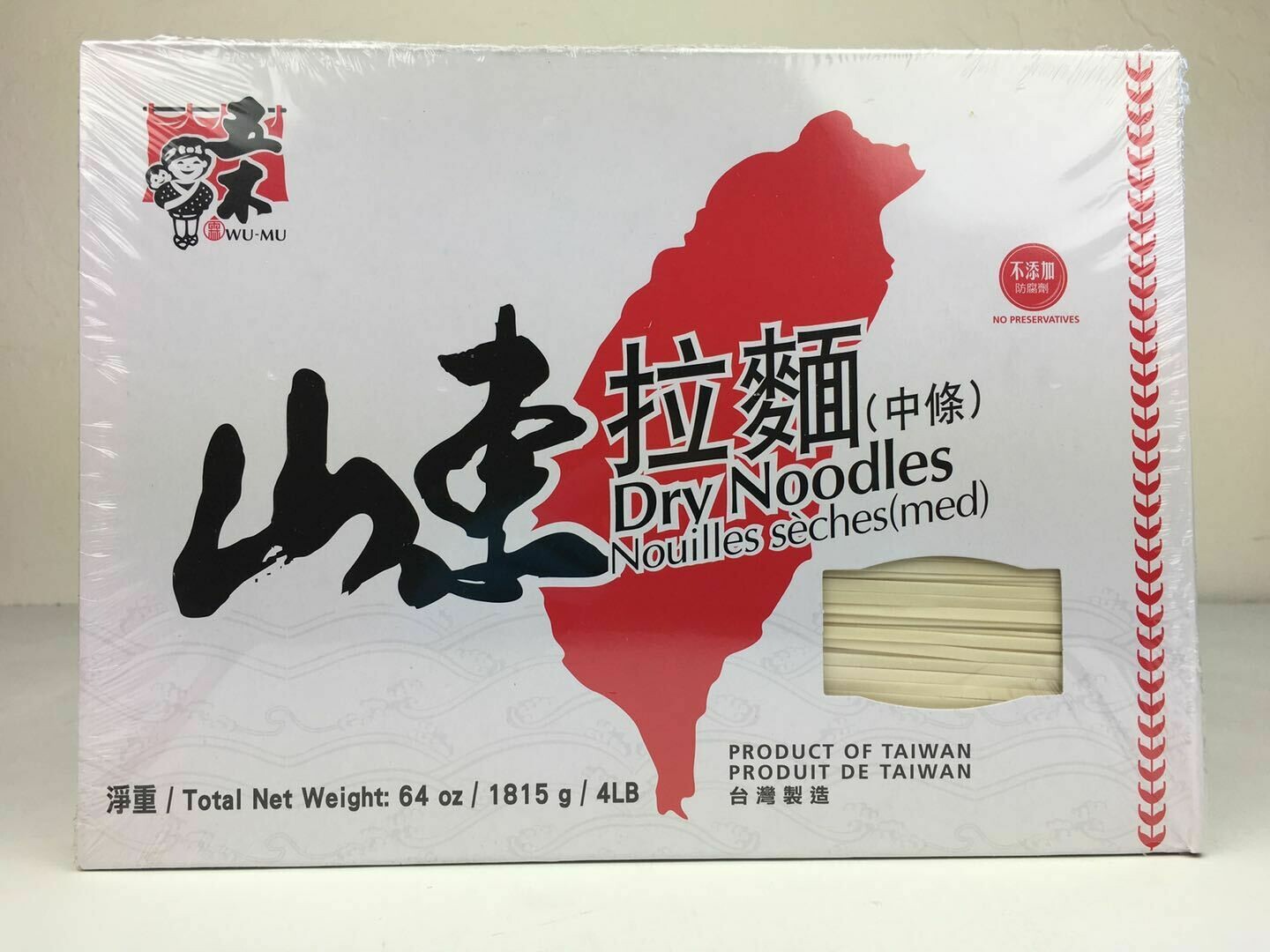 WuMu SHAN DONG Dry Noddle 五木山东拉面 (中条) 4磅
