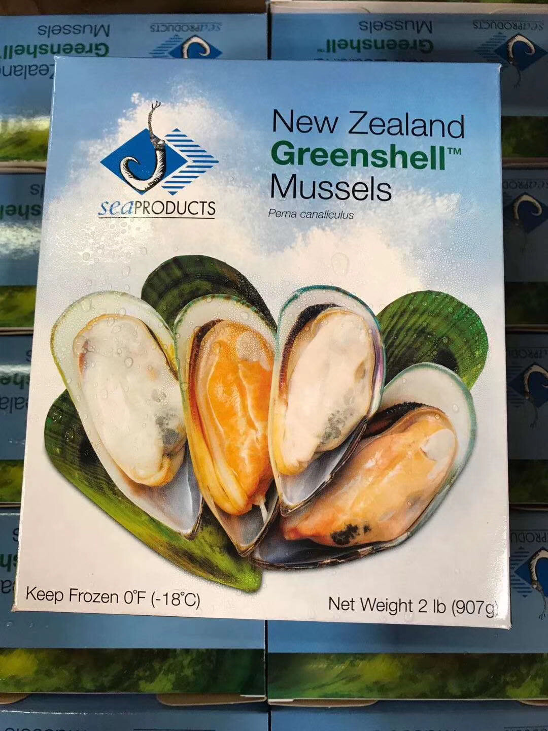 SANFORD Green Mussel (L) 2lbs 半开单冻青口 $5.99/lb