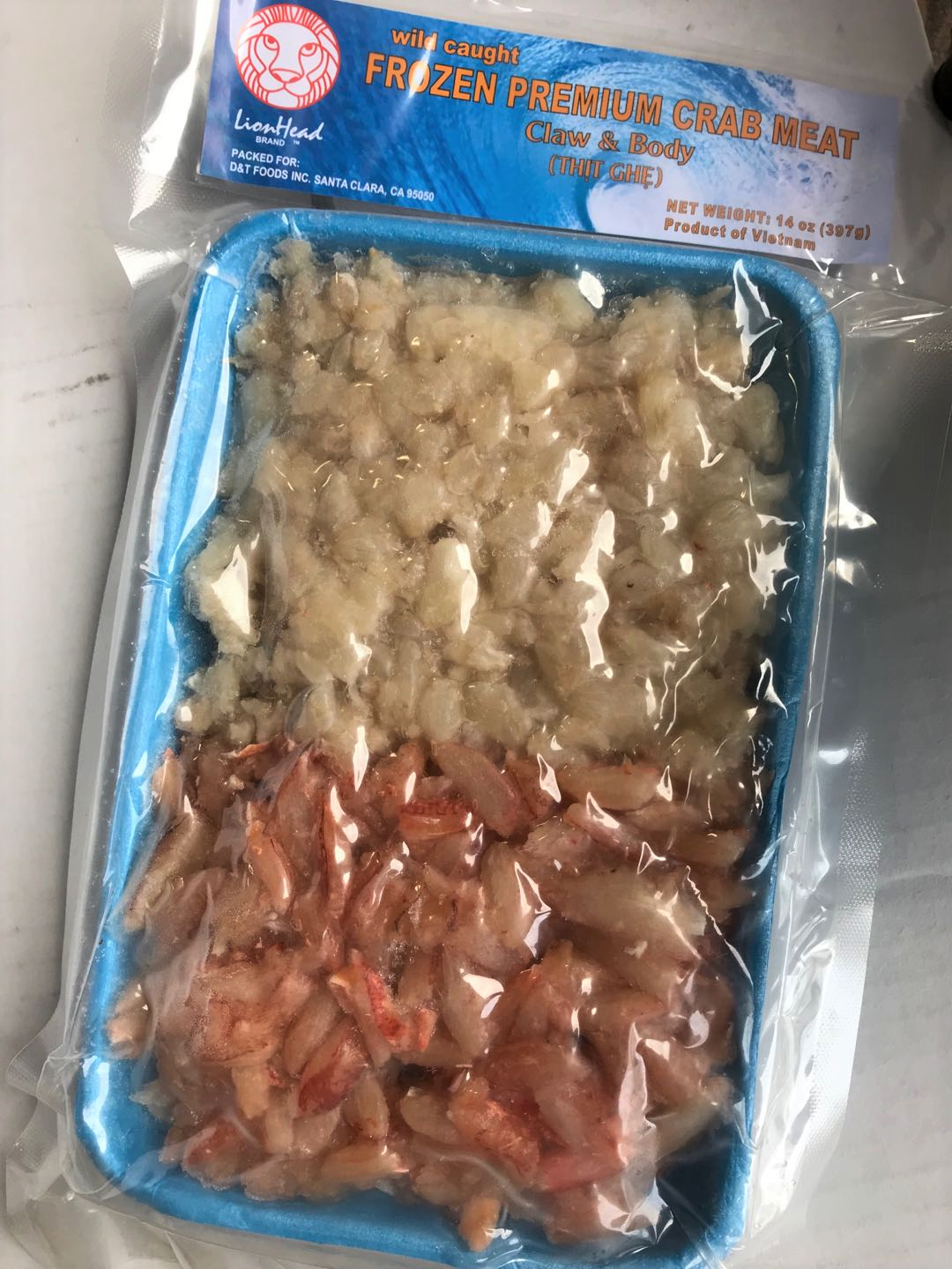 Premium Claw & Body Crab Meat 14oz 真蟹肉