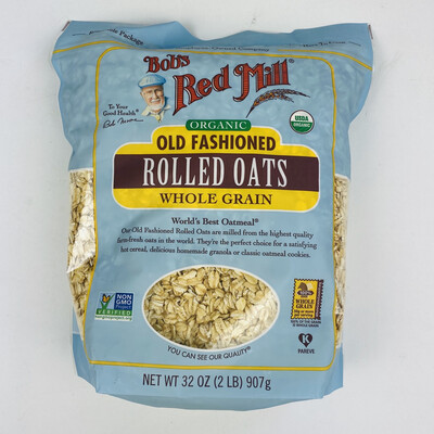 Bob's Red Mill Organic Old Fashioned Rolled Oats 32oz 有机麦片/全谷物