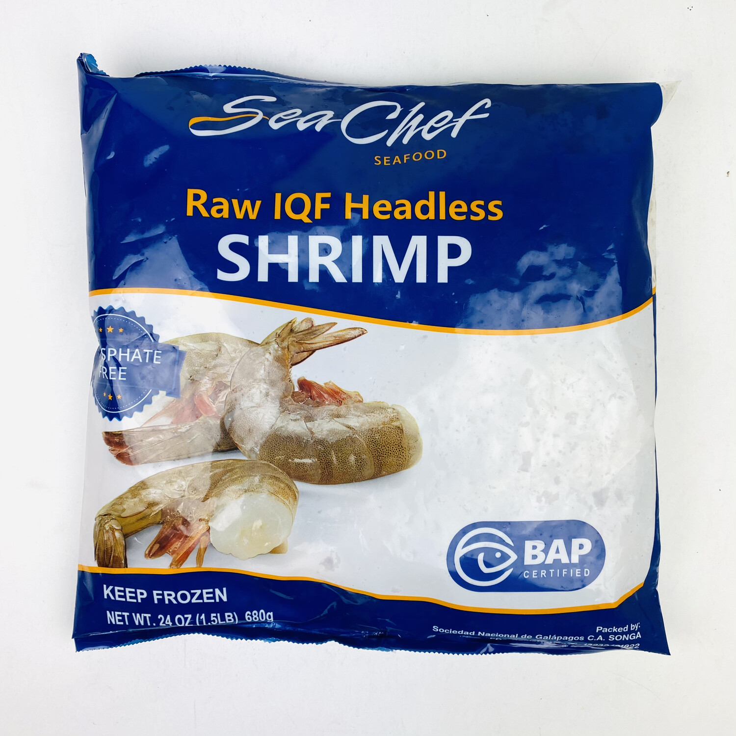 21/25 IQF WHT H/L Shrimp 1.5lbs 南美无头虾