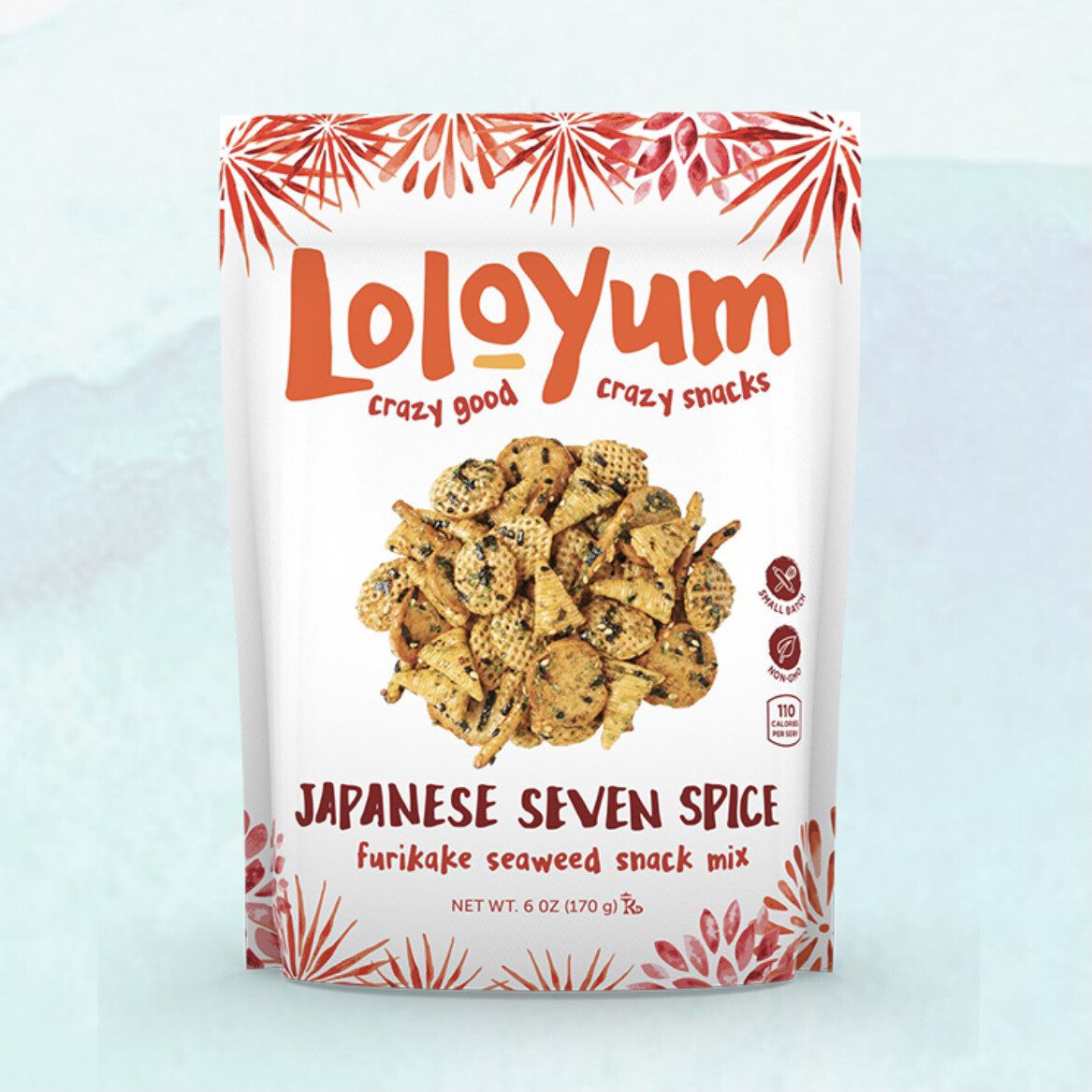 One Organic Loloyum Snack Mix / Japanese 7 Spice  紫菜米饼 /  日本辣味 6oz