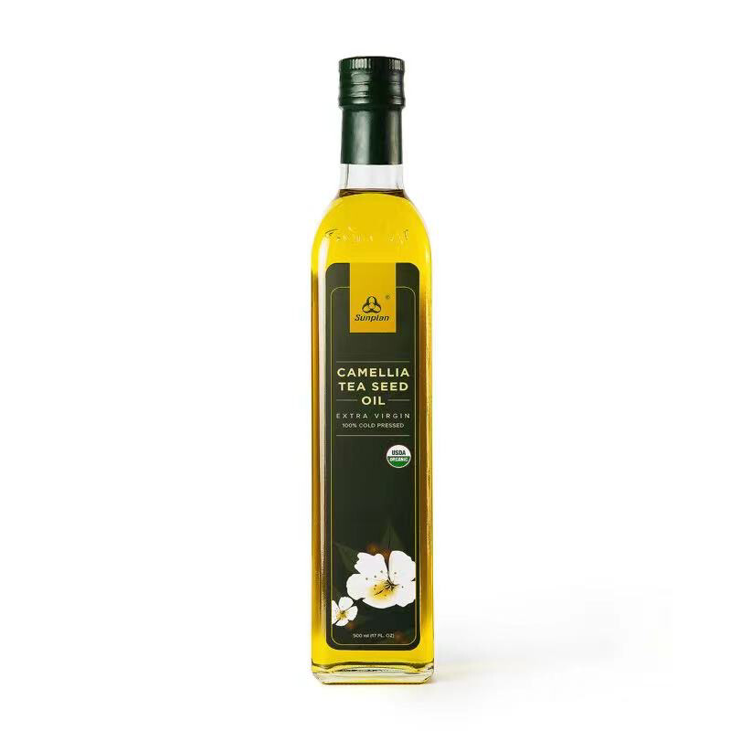 Sunplan Organic Camellia Tea Seed Oil – All Natural Extra Virgin Cold Pressed Cooking Oil 17fl-oz 三本山茶油，有机纯茶籽油