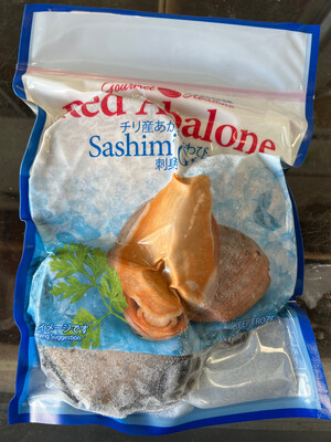 CAMANCHACA Red Abalone Shell On 3PC (Sashimi Grade) 冷冻红鲍鱼/ 刺身级3个一袋 2.2LB