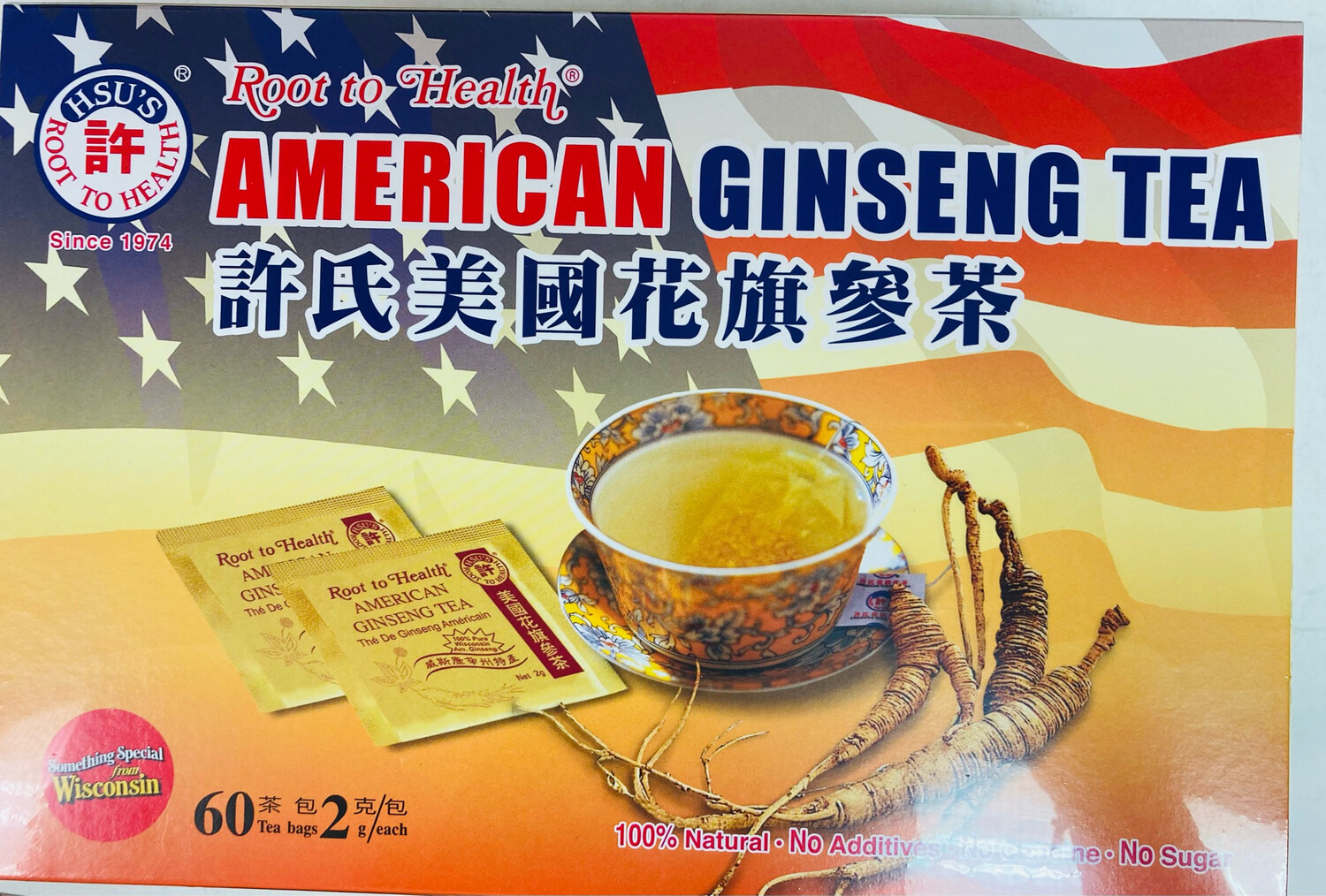 家庭装 American Ginseng Tea 许氏花旗参茶 60包
