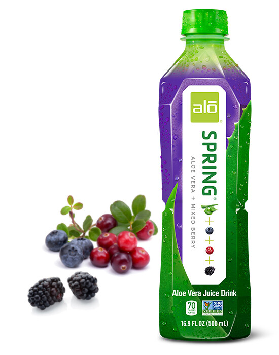 ALO SPRING - MIXED BERRY + ALOE 芦荟汁+综合莓 16.9oz x 12