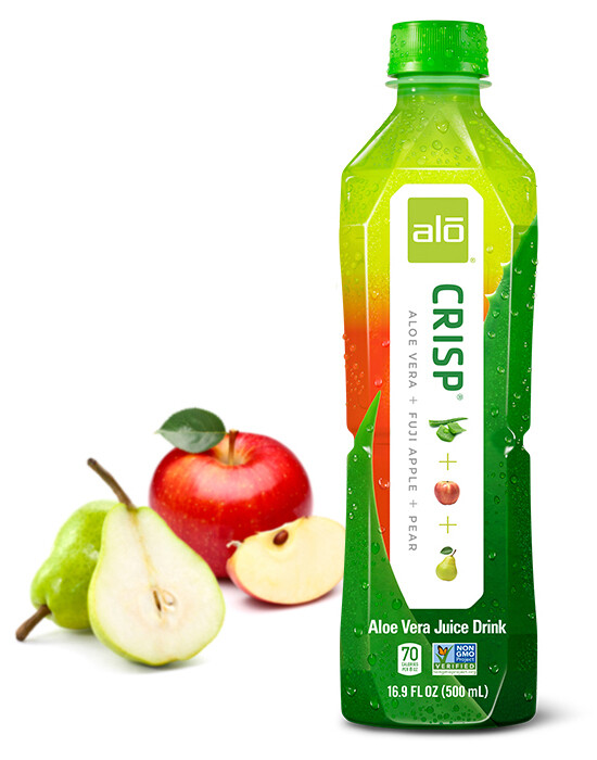 ALO CRISP - FUJI APPLE + PEAR + ALOE 芦荟汁+苹果+梨 16.9oz x 12