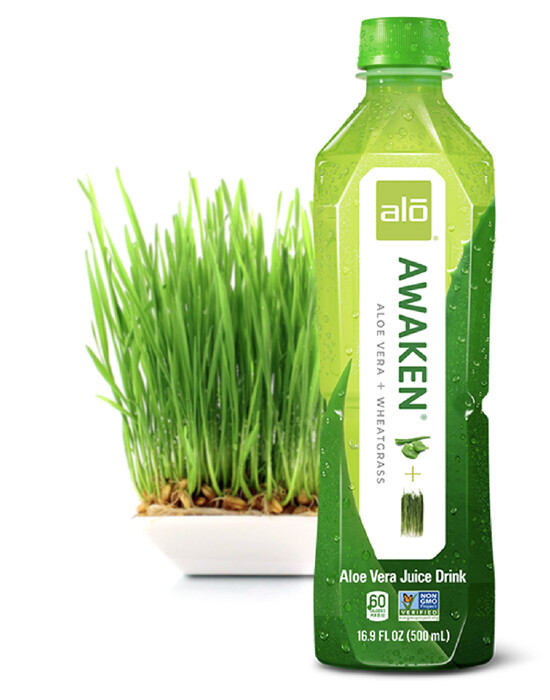 ALO AWAKEN - WHEATGRASS + ALOE 芦荟汁-小麦草 16.9oz x 12