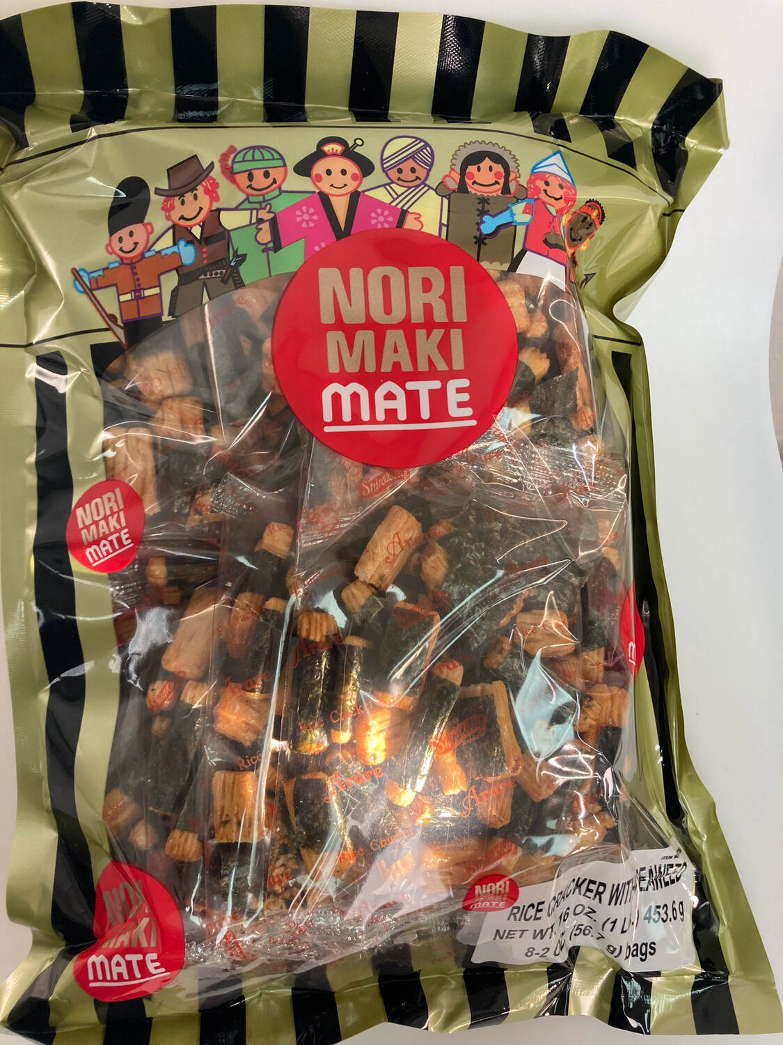 Shirakiku Norimaki Mate Rice Cracker 日式海苔米饼 1磅装（8小包）