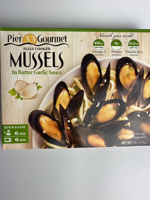 Pier 33 Gourmet Mussel 蒜蓉牛油青口贝 16oz