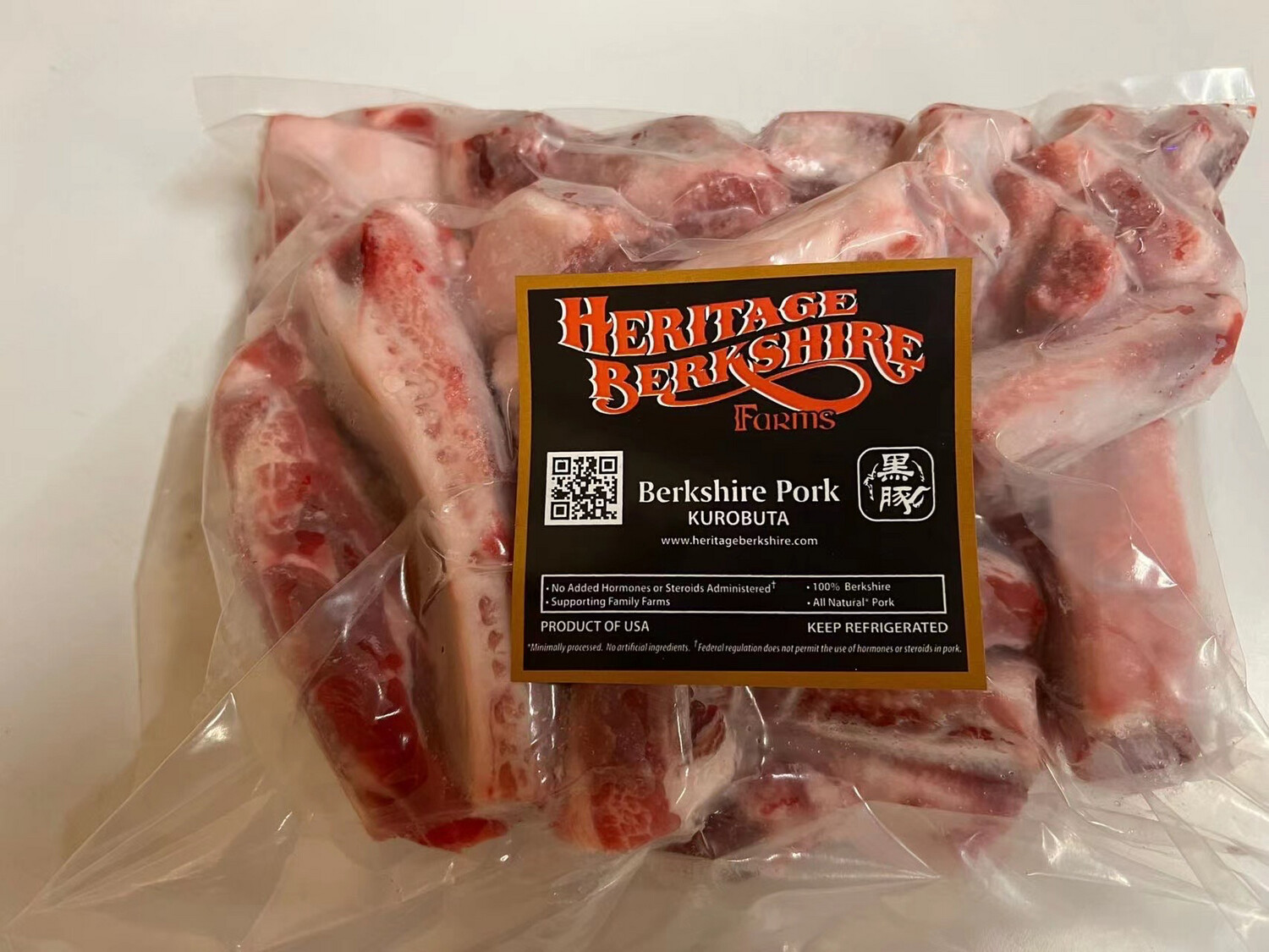 Berkshire Pork Spareribs 黑毛猪猪肋排 2.8-3.0磅 $14.99/包