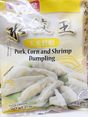 Wei Chuan Pork,corn & Shrimp Dumpling 21oz 味全玉米鲜虾水饺王