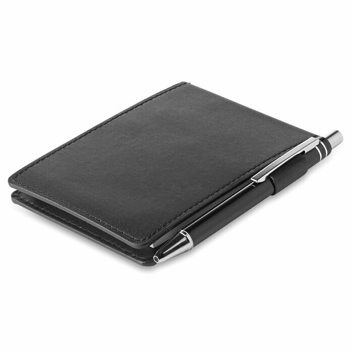 Libreta A7 con funda y bolígrafo