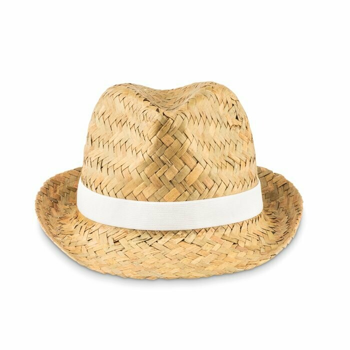 Sombrero de paja natural, Color del artículo: Blanco