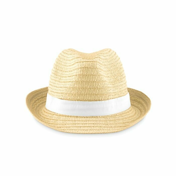 Sombrero de papel paja, Color del artículo: Blanco