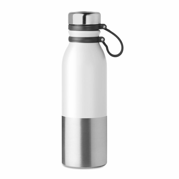 Termo de acero inoxidable 600ml, Color del artículo: Blanco