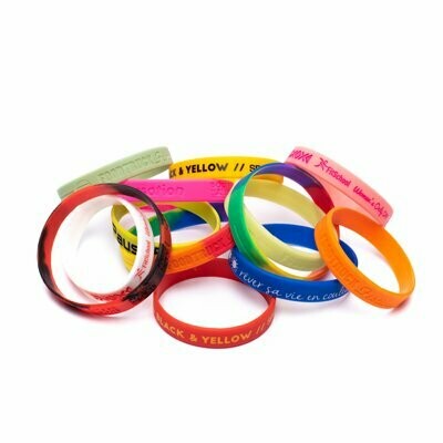 Pulsera de silicona Importación,logo a un color
