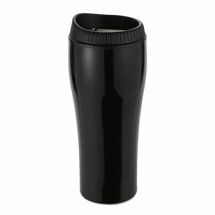 Vaso de doble capa en acero inoxidable con tapa 500 ml