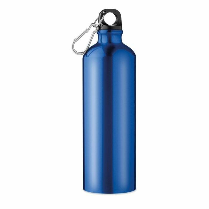 Botella de aluminio de pared simple con mosquetón