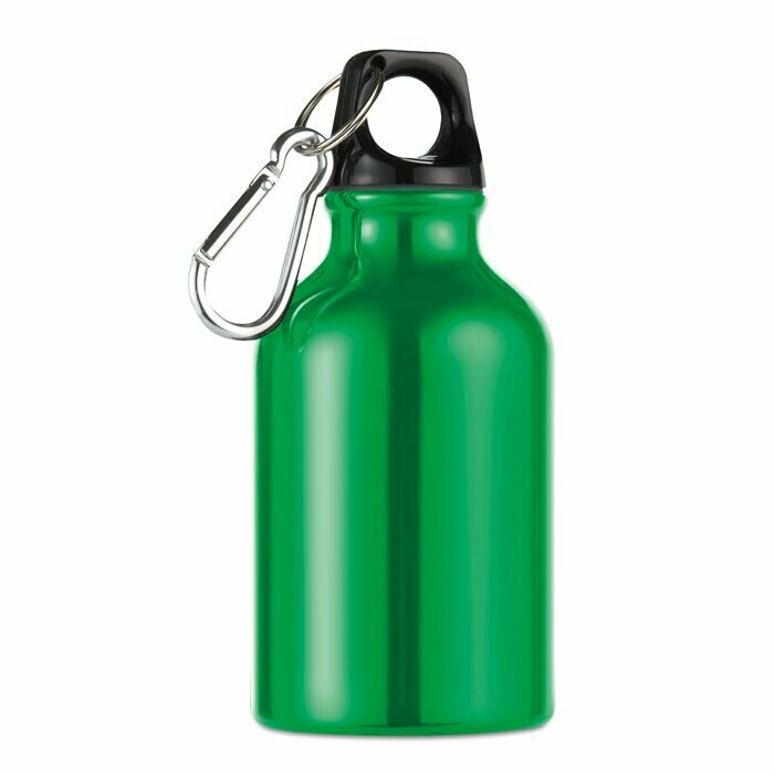 Botella de aluminio con mosquetón 300ml