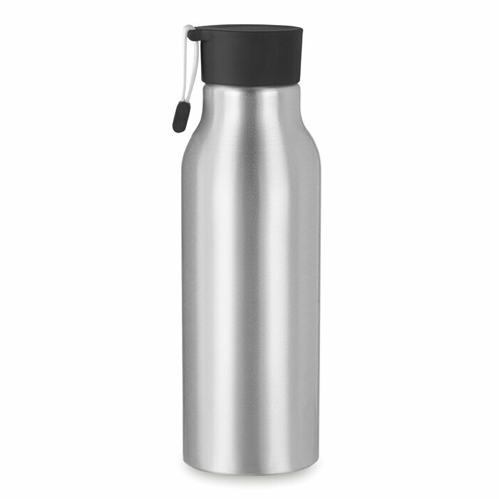 Botella de aluminio con tapa y correa