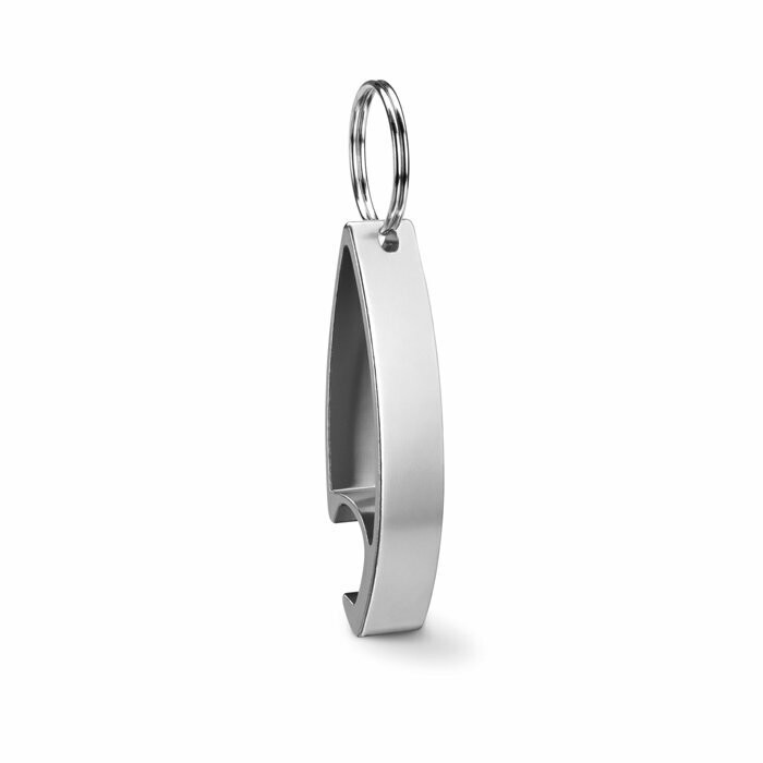 Llavero abridor de aluminio, Color del artículo: Gris Plata