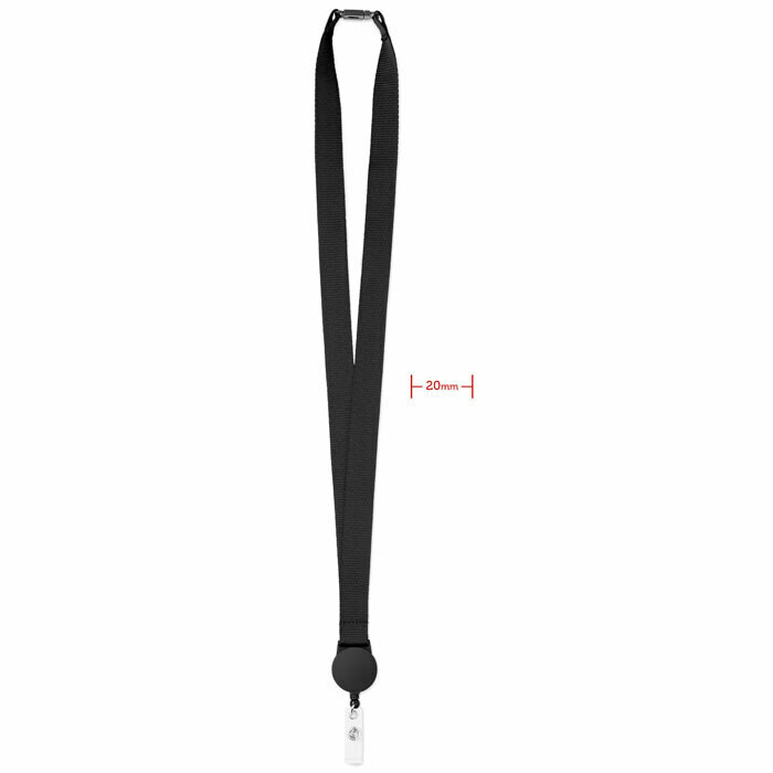 Lanyard de poliéster con mosquetón de metal