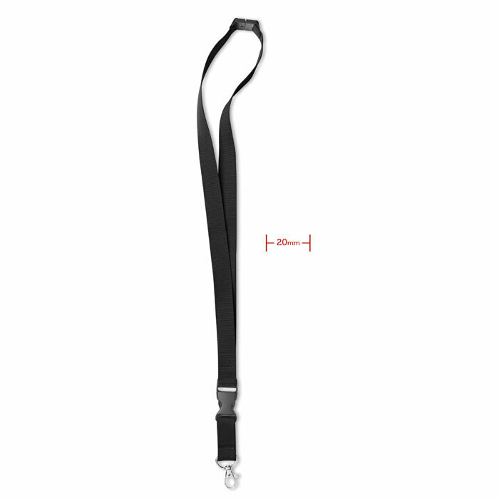 Lanyard de poliéster con hebilla desmontable