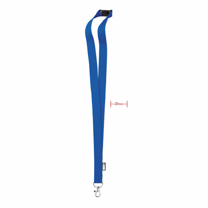 Lanyard de RPET con mosquetón de metal