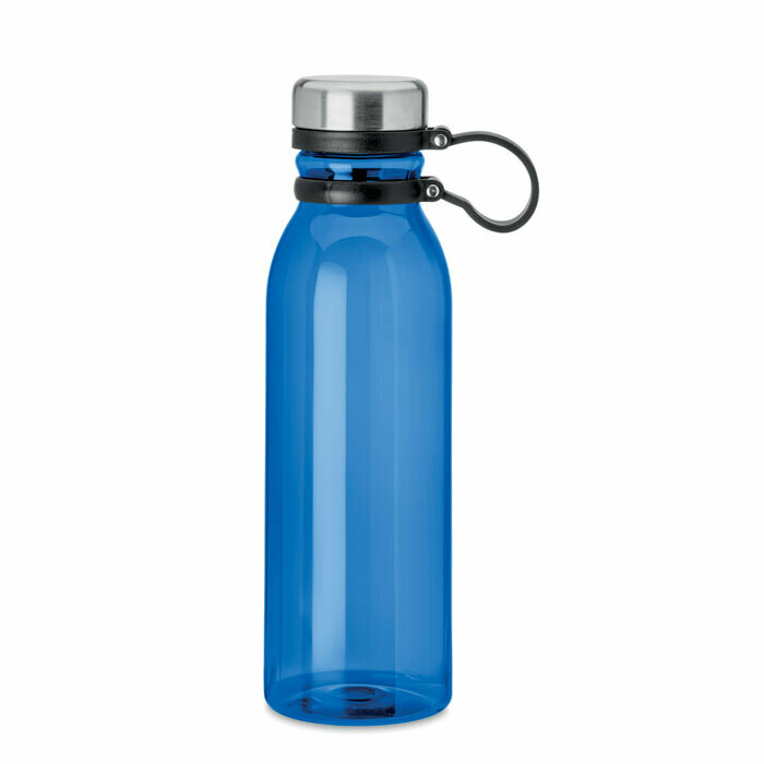 Botella de RPET con tapa de acero inox.