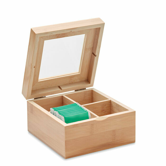 Caja de bambú para té