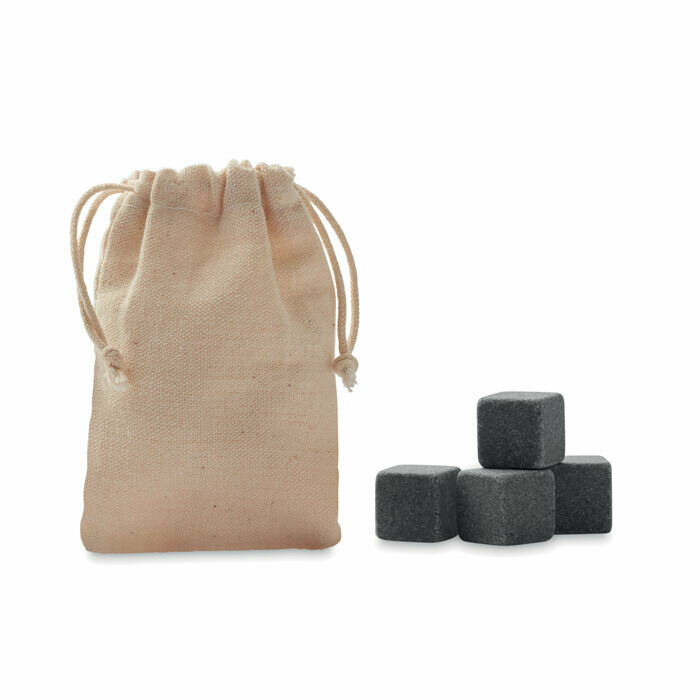 Set de 4 cubitos de hielo reutilizables de piedra