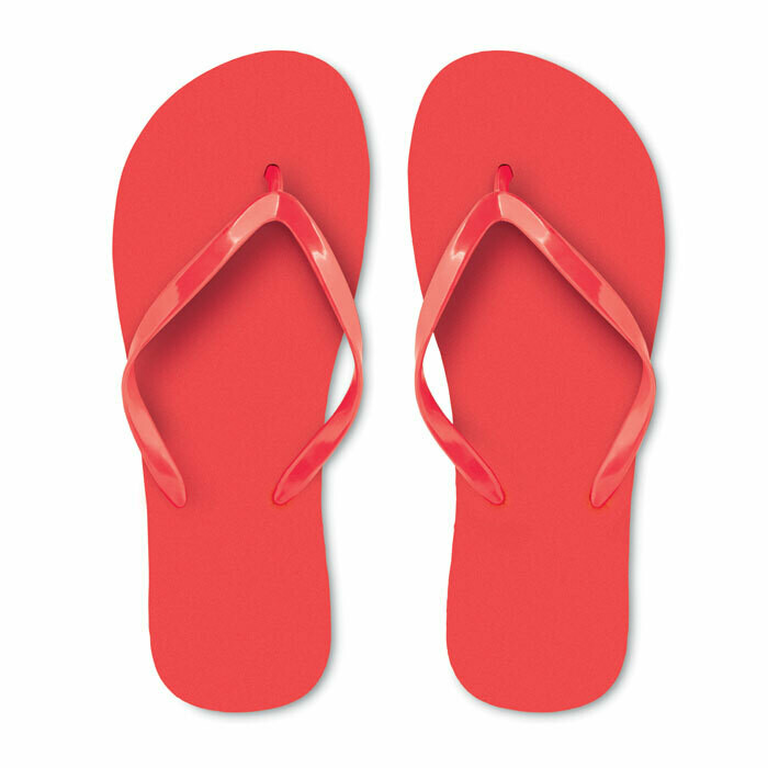 Chanclas de playa en PE con tira de PVC