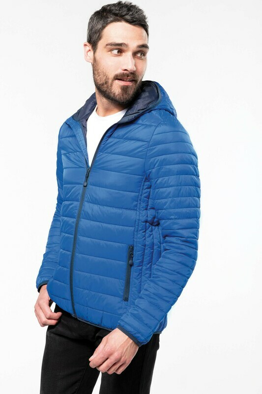 Chaqueta acolchada ligera con capucha Hombre