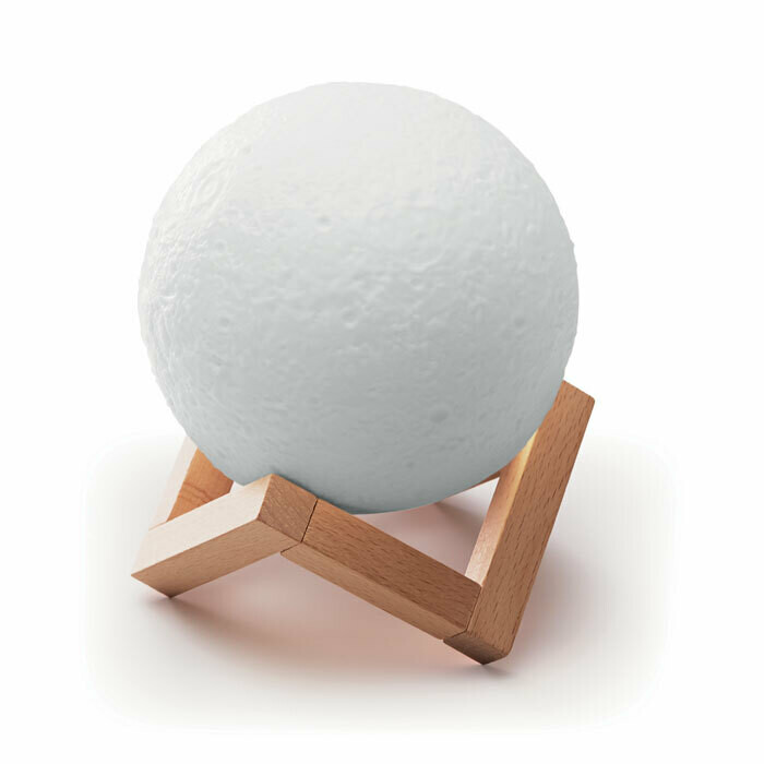 Altavoz Luna con base de madera