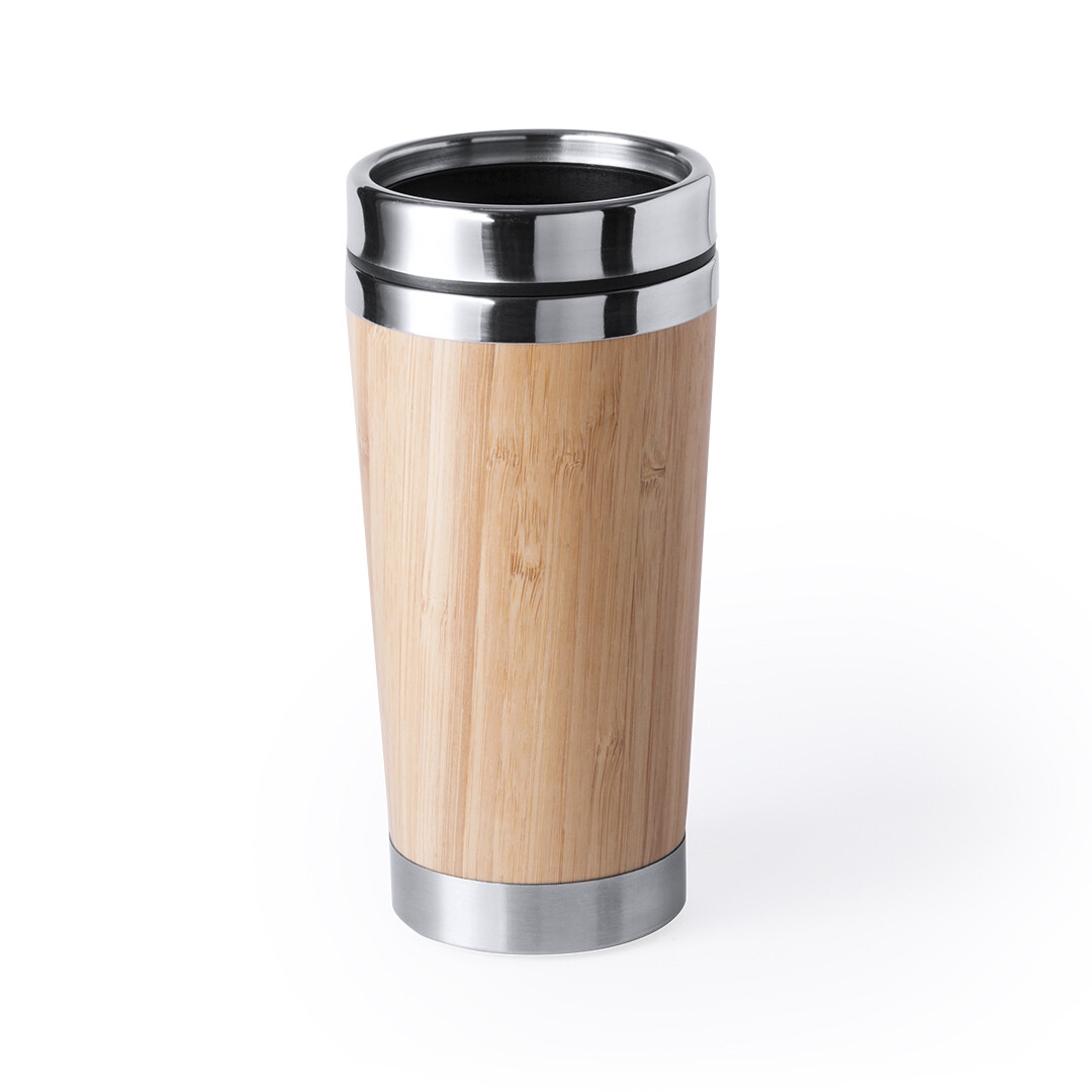 Vaso de bambú con interior en acero inox 500ml