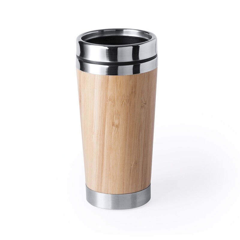Vaso de bambú con interior en acero inox 500ml