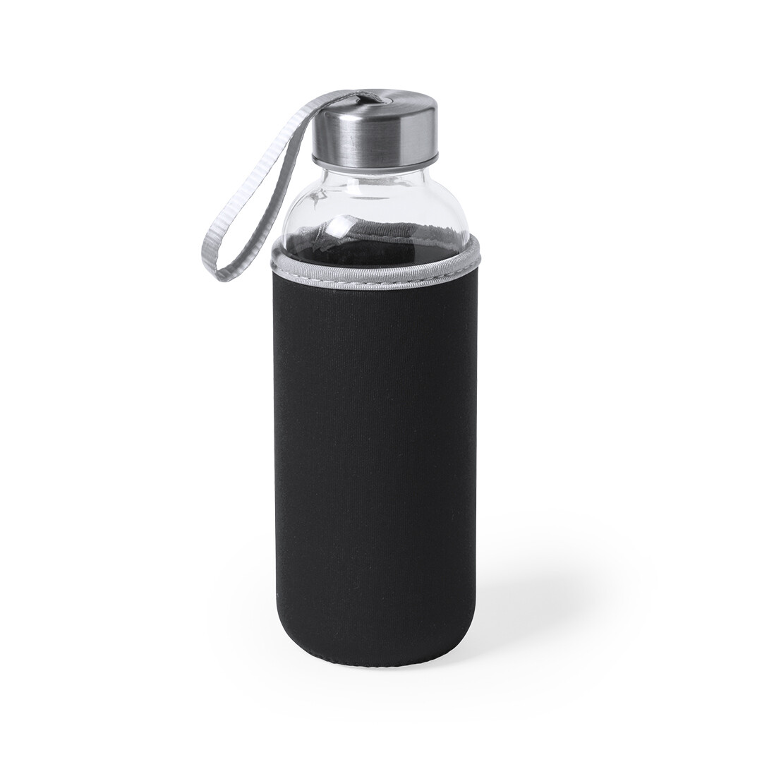 Botella de cristal 420ml, Color: Negro