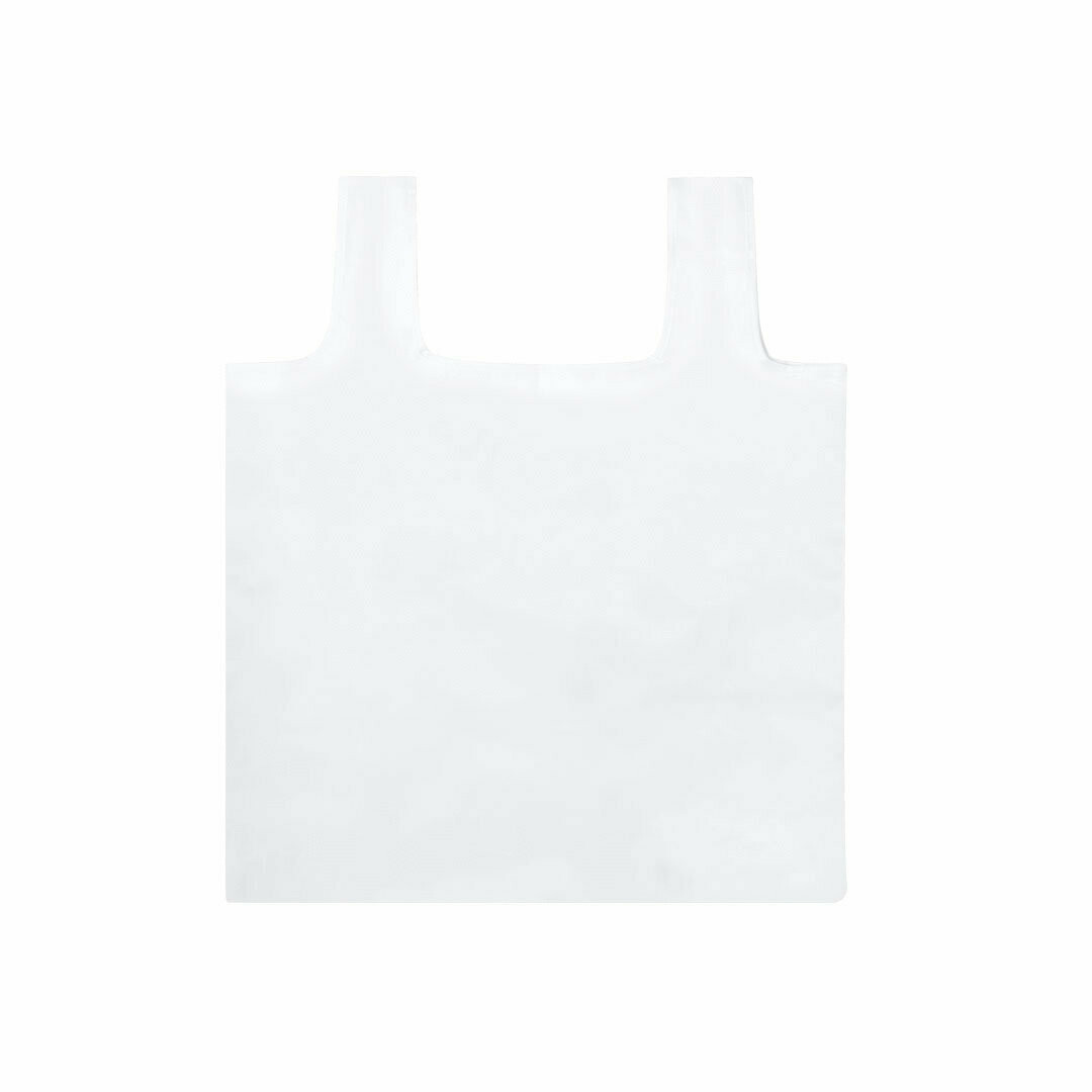 Bolsa plegable de suave poliéster, Color del artículo: Blanco
