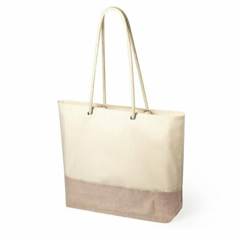 Bolsa de yute y algodón