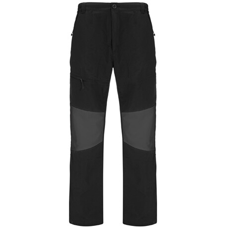 Pantalón de trekking multibolsillos, Color: Negro/Plomo