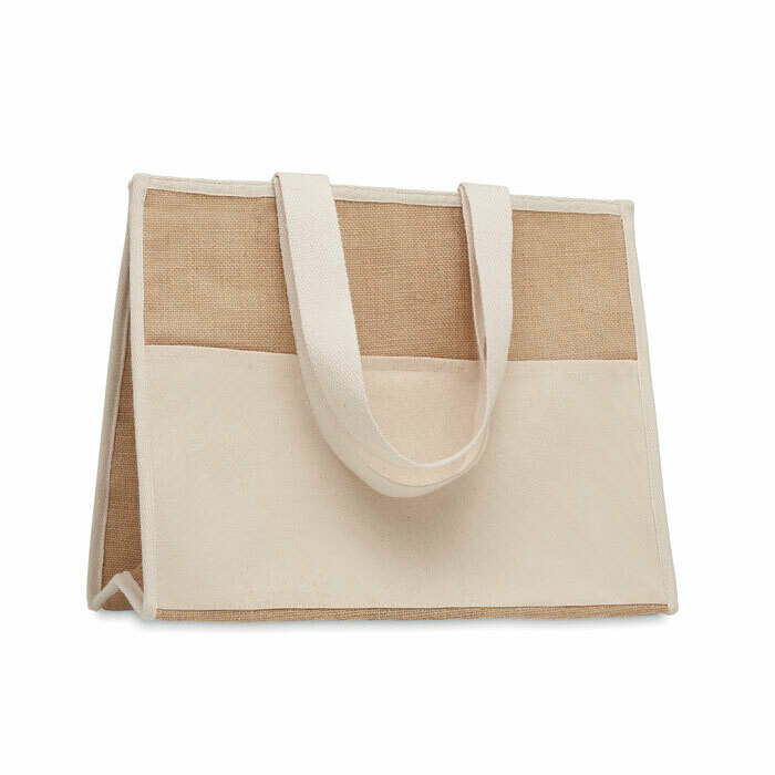 Bolsa nevera en canvas y yute