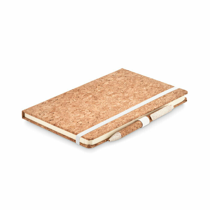 Libreta A5 con tapa de corcho y papel rayado