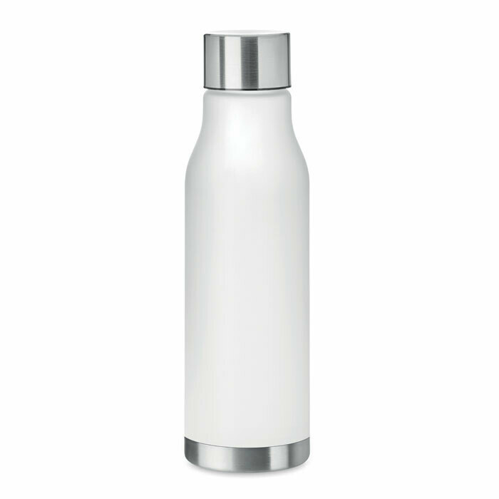 Botella en RPET con acabado de goma, Color del artículo: Blanco